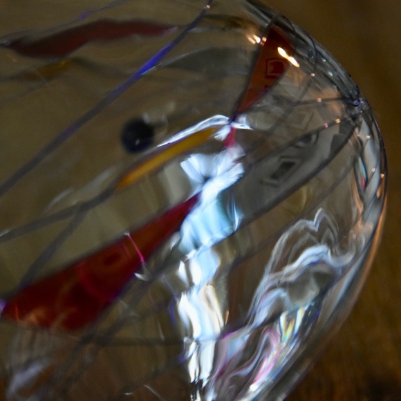 Tilted decanter and 6 glasses - Picture 5 of 7